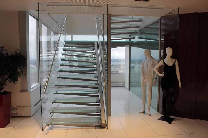 Escalier en verre sur mesure Montréal
